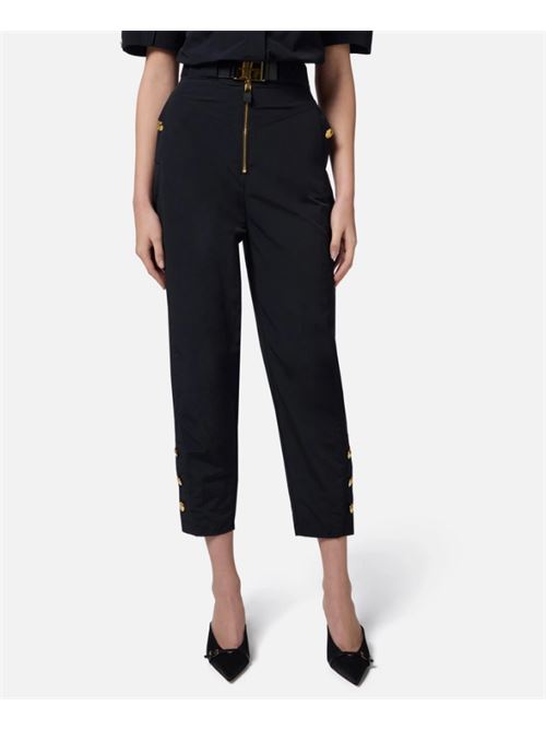 PANTALONI IN VELA TECNICA CON CINTURA ELISABETTA FRANCHI | PA07451E2110 nero